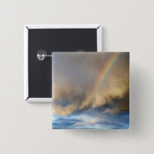 regenboogopstand vierkante button 5,1 cm