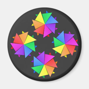 regenboogorigami magneet