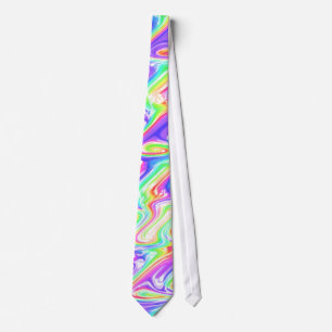 Regenboogorkaangestormd meerkleurig Stropdas