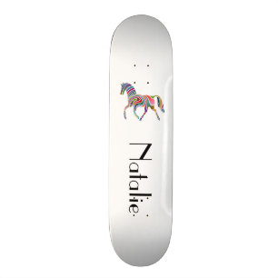 Regenboogpaard - jouw naam skateboard