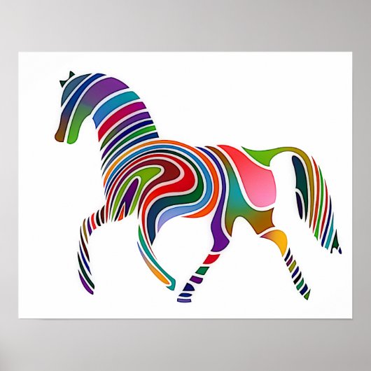 Regenboogpaard Poster (Voorkant)