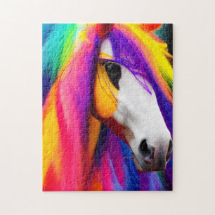 Regenboogpaarden Legpuzzel