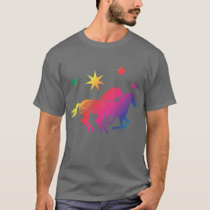 Regenboogpaarden T-shirt