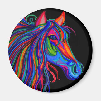 regenboogpaardenkop magneet