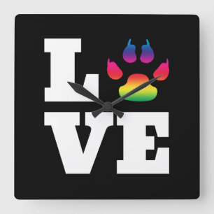 Regenboogpag Vierkante Klok