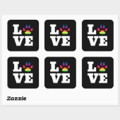 Regenboogpag Vierkante Sticker (Vel)