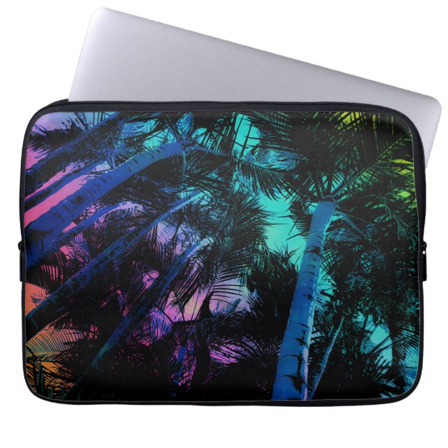 Regenboogpalmbomen Laptop Sleeve (Voorkant)