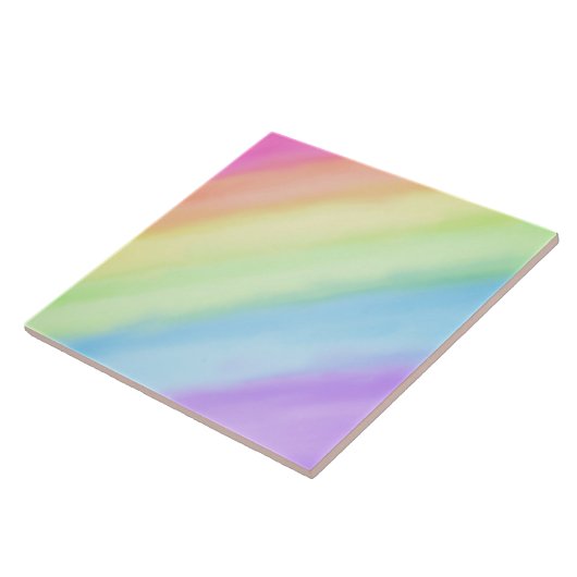 Regenboogpasta gradiënt Ombré  Tegeltje (Zijkant)