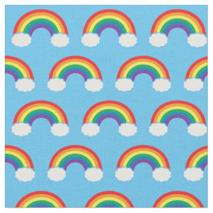 Regenboogpatroon bevestigen stof