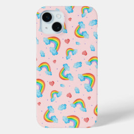 Regenboogpatroon iPhone 15 Mini Hoesje