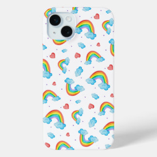 Regenboogpatroon iPhone 15 Mini Hoesje