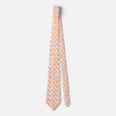 Regenboogpatroon Oranje Stropdas (Voorkant)