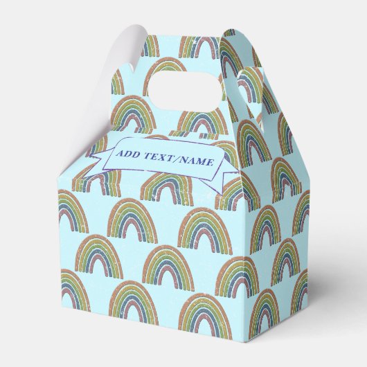 Regenboogpatroon  Stijl Aangepaste Naam Bedankdoosjes (Voorkant Zijde)