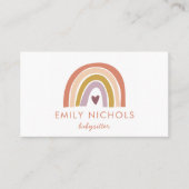 regenboogpeach Lavender Boho Babysitter Visitekaartje (Voorkant)