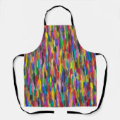 Regenboogpenseelstreken Schort (Voorkant)