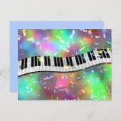 regenboogpiano briefkaart (Voorkant / Achterkant)