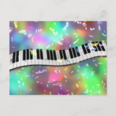 regenboogpiano briefkaart (Voorkant)