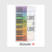 Regenboogpiano Sticker (Vel)