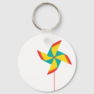 regenboogpinrad sleutelhanger