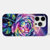 Regenboogpioen in kosmische bloei Case-Mate iPhone case (Achterkant (horizontaal))