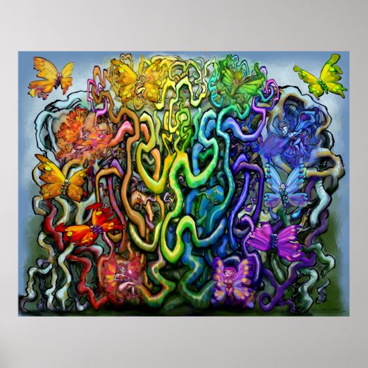 Regenboogpixen Magische Poster (Voorkant)