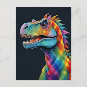 regenboogplaagdinosaurus briefkaart