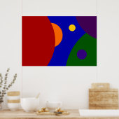 Regenboogplanken Poster (Keuken)