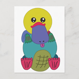 Regenboogplatypus Briefkaart