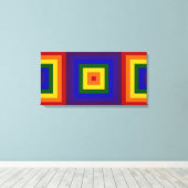 Regenboogpleinen Canvas Afdruk (Insitu (Houten vloer))