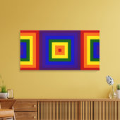 Regenboogpleinen Canvas Afdruk (Insitu (Woonkamer))