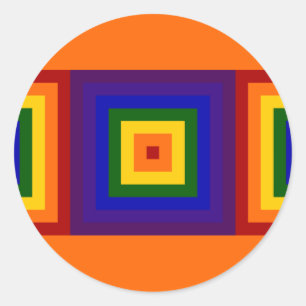 Regenboogpleinen Ronde Sticker