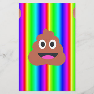 regenboogpoep emoji briefpapier