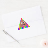 regenboogpoep emoji driehoek sticker (Envelop)