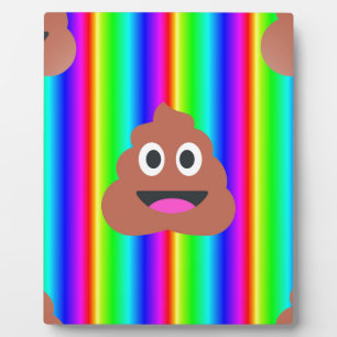 regenboogpoep emoji fotoplaat