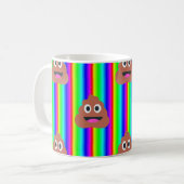 regenboogpoep emoji koffiemok (Voorkant links)