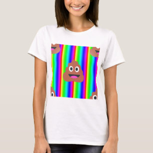 regenboogpoep emoji t-shirt