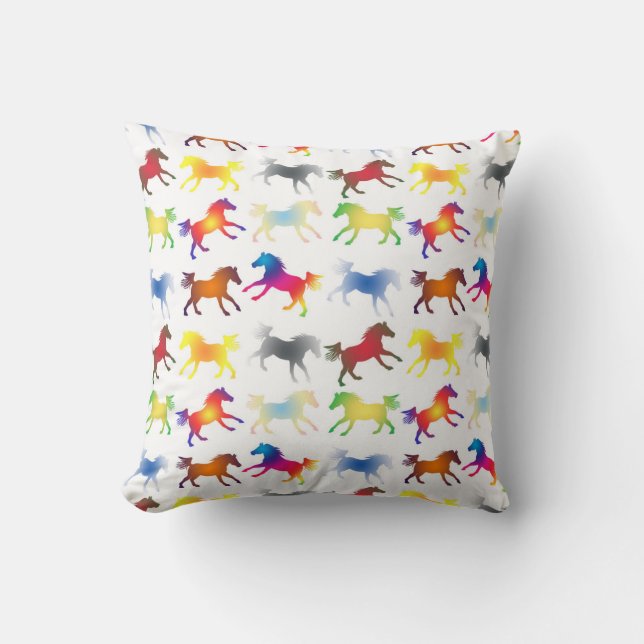 Regenboogponies Kussen (Voorkant)