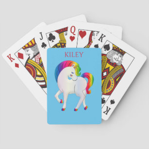 Regenboogpony speelkaarten voor kinderen.