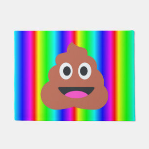 regenboogpoop emoji doormat deurmat