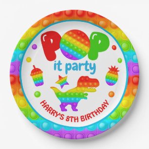 RegenboogPop Fidget Speelgoed Birthday Party Papieren Bordje