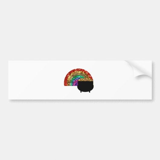 regenboogpot o'goud bumpersticker (Voorkant)