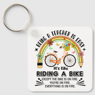 Regenboogpotlood Leraar Waardering, grappige Leraa Sleutelhanger
