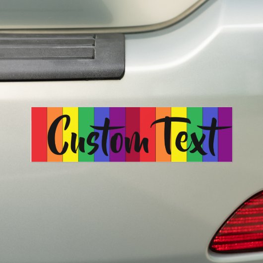 Regenboogpride CUSTOM-bumpersticker Bumpersticker (Op auto)