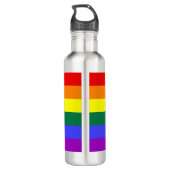 Regenboogpride Flag Liberty Bottle Waterfles (Achterkant)