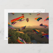 Regenboogpride over de Sonoma-vallei Briefkaart (Voorkant / Achterkant)