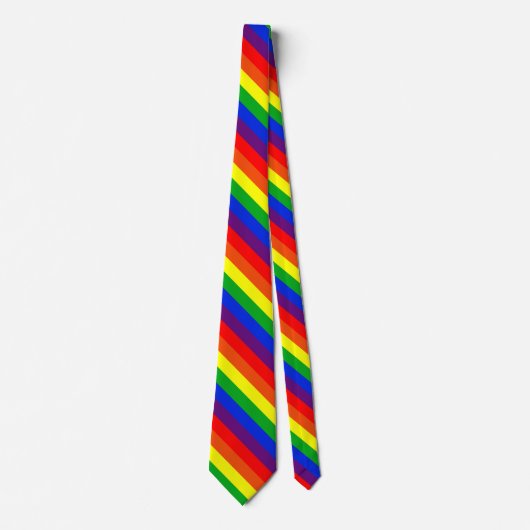 Regenboogpride stripe stropdas (Voorkant)