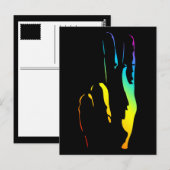 regenboogpride vredesbord briefkaart (Voorkant / Achterkant)