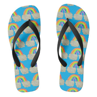 Regenboogprint Flip Flops