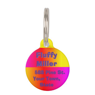 "Regenboogprisma" halsbandlabel voor huisdieren Huisdierpenning