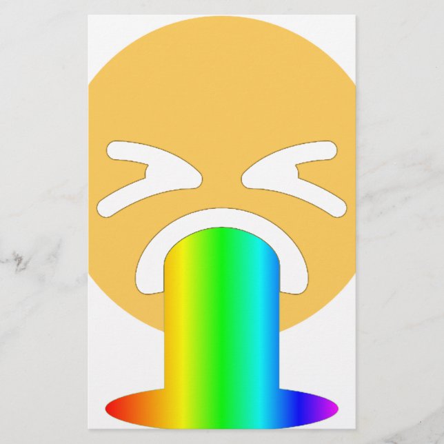 regenboogpuke emoji (Voorkant)